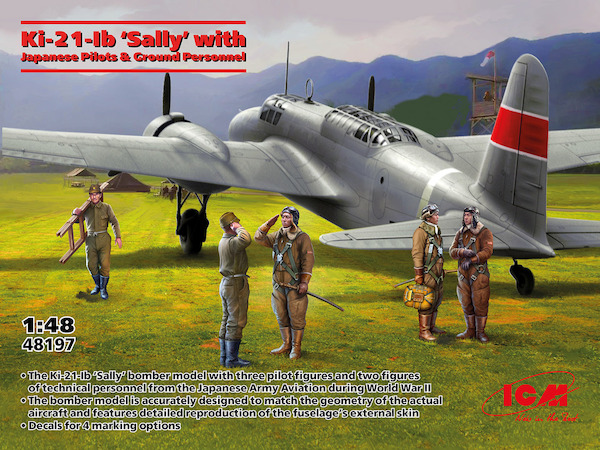 Nakajima Ki21-Ia 'Sally' Japanese Heavy Bomber with Japanese Pilots and Ground Personnel 48197