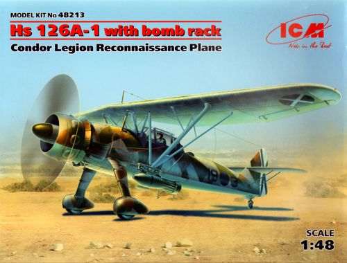 Henschel Hs126A-1 with bomb Rack Condor Legion Recce Plane 48213