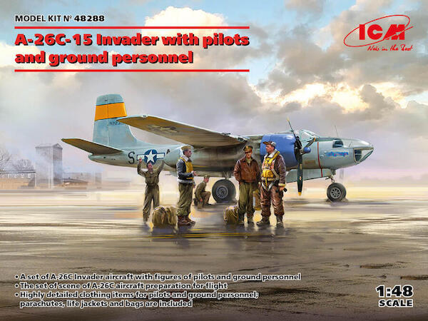 B26C-15 Invader with Pilots and Ground Personnel 48288