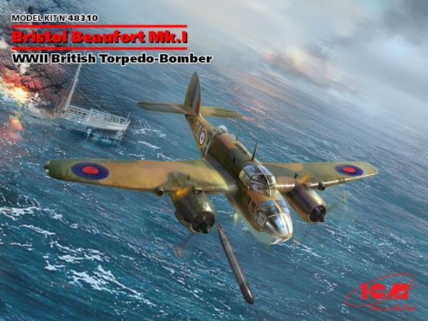 Bristol Beaufort Mk.I WWII British Torpedo-Bomber 48310
