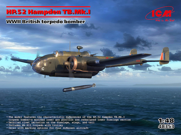 HP.52 Hampden TB.Mk.I WWII British torpedo bomber (BACK IN STOCK)  48353