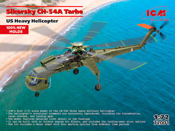 Sikorsky CH-54A Tarhe, US Heavy Helicopter (100% new molds) (CAN NOW be prorderd)  72001