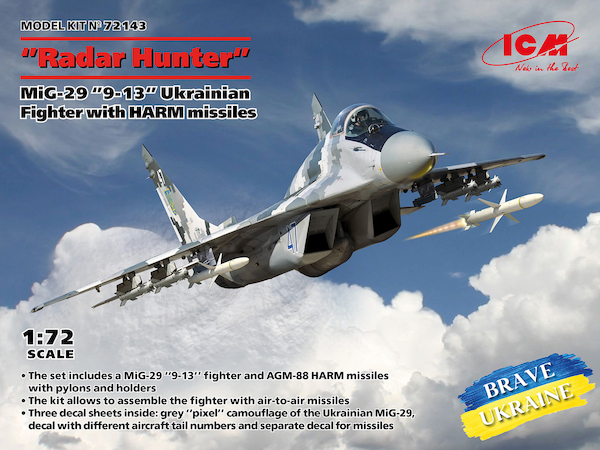 Mikoyan MiG29 Fulcrum of the Ukrainian AF with HARM Missiles 72143