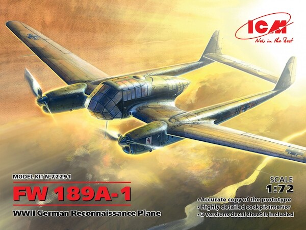 Focke Wulf FW189A-1, WWII German Reconnaissance Plane 72291