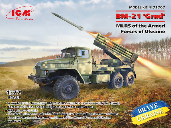 Bm-21 "Grad'Multiple Launch Rocket system of the Armed Forces of Ukraine  72707