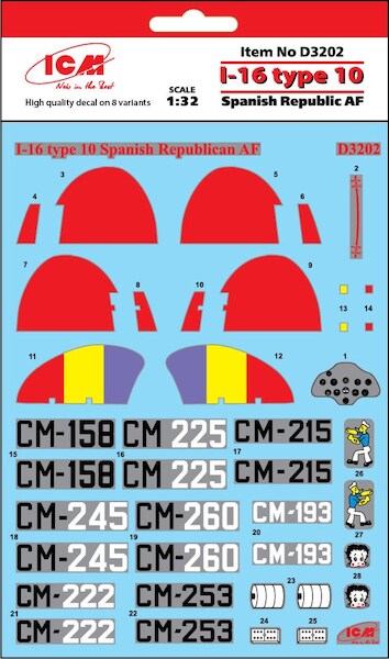 Polikarpov I16 type 10 (Spanish Republic AF) (LAST DELIVERY) D3202