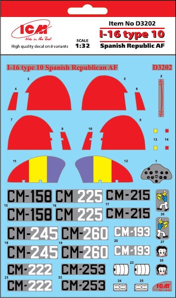 Polikarpov I16 type 10 (Spanish Republic AF) (LAST DELIVERY)  D3202