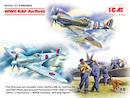 ICM DS4802 - WWII RAF Airfield (Spitfire Mk.IX,Spitfire MkVII,RAF Pilots a Ground Pers(7 fig in 1:48
