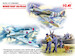 WW2 RAF Airfield (Incl a Spitfire MKIX, an MKVII and 8 Figures) ICM-DS4802