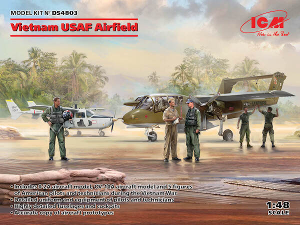 Vietnam USAF Airfield (North American OV-10A Bronco, Cessna O2 and US Pilots and ground Personnel) DS4803