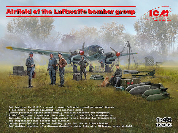 Airfield of the Luftwaffe bomber group with He111H-3 DS4805
