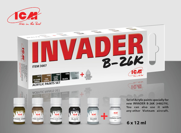 B26K Counter Invader Acrylic paint set (6 bottles) ICM3007