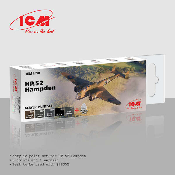HP52 Hampden Acrylic paint set  (6 bottles)  ICM3090