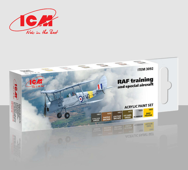 RAF Training and special Aircraft Acrylic paint set (6 bottles) ICM3092