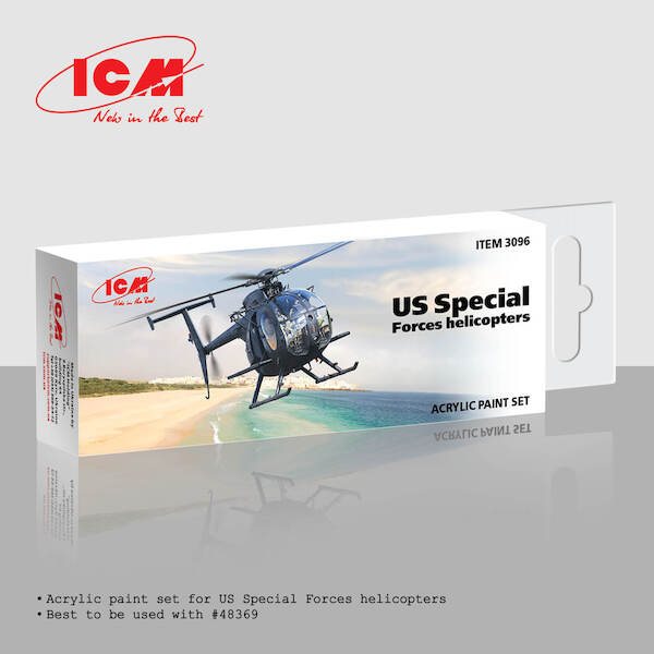 Acrylic paint set for US Special Forces helicopters (6 bottles) ICM3096