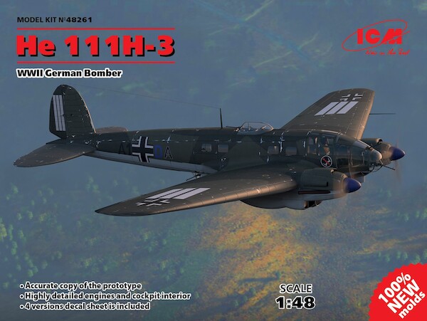 Heinkel He111H-3 WWII German Bomber ICM48261