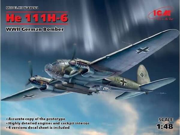 Heinkel He111H-6 WWII German Bomber  ICM48262
