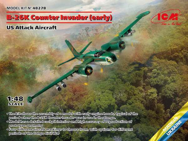 B26K Counter Invader - Early-  'USAF Vietnam War Attack Aircraft"  ICM48278