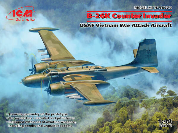B26K Counter Invader 'USAF Vietnam War Attack Aircraft"  ICM48279