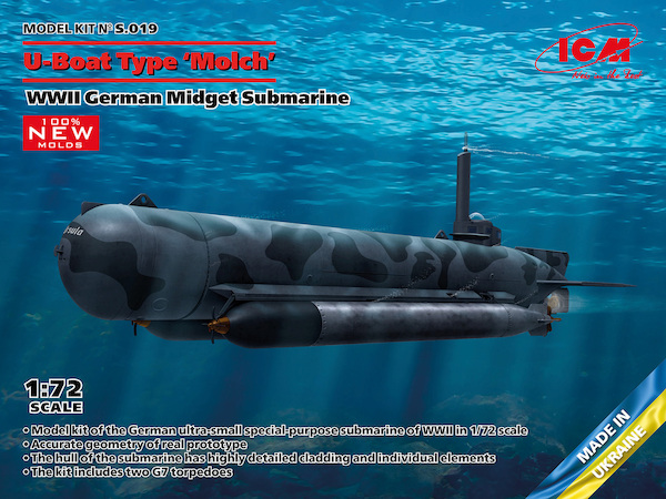 U Boat Type "Molch" WWII German Midget submarine S-019
