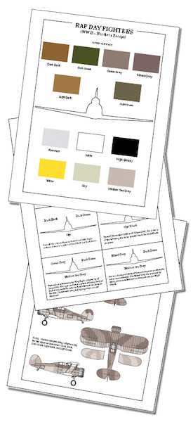 US Trainers (USAAF & USNavy WW2) ID Camouflage Color Chart  CC003