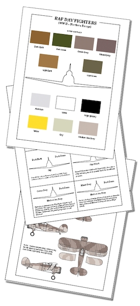 USAAF North Africa Camouflage Color Chart CC015