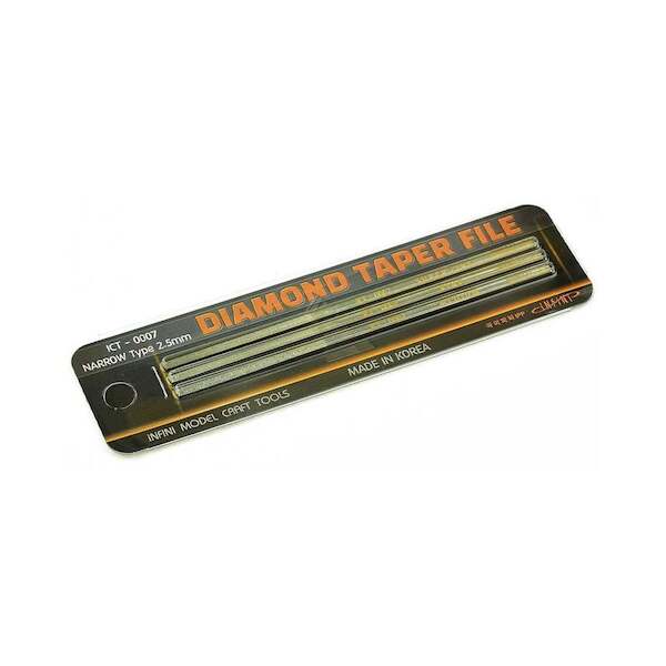 Diamond taper File NARROW type 2,5mm 3 grades (3x) ICT-0007