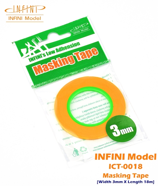 Infini's Low Adhesion Masking Tape 3mm  ICT-0018