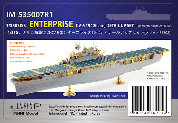 US Aircraft Carrier USS Enterprise CV6  (Late) Detail up set (Trumpeter)  IM-535007R1
