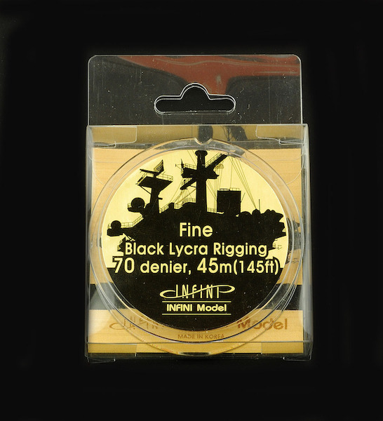 Ultra Fine 1/700 Black Rigging wire;  0,048mm, 45m  IR0201B
