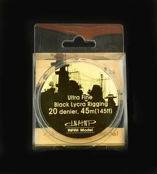 Ultra Fine 1/700 Black Rigging wire; 20 Denier  0,048mm, 45m  IR0201B