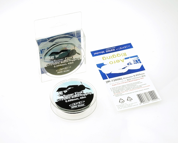 Super fine 1/72 Aeroblack Lycra Rigging wire; 0,055mm, 45m IR7200B
