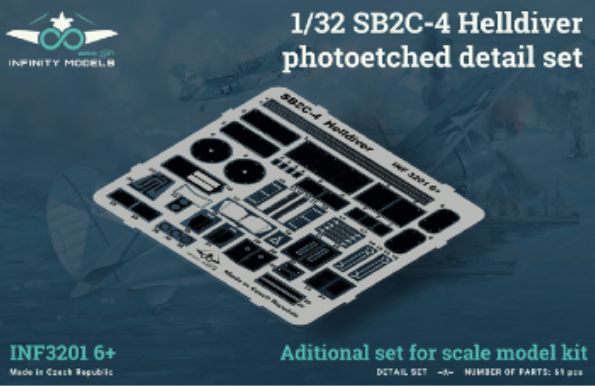 SB2C-4 Helldiver photoetched external detail set  INF3201-06+