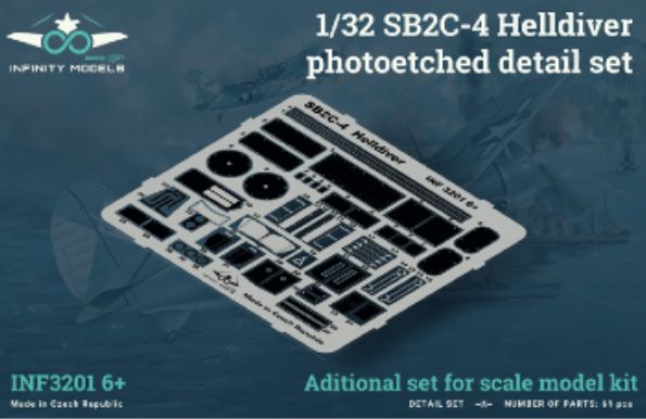 SB2C-4 Helldiver photoetched external detail set INF3201-06+