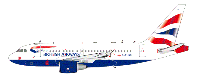 ARD200 Models ARDBA205 Airbus A318-112/CJ British Airways G-EUNB