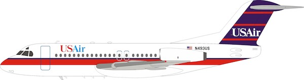 Fokker F28-4000 Fellowship US Air N493US With Stand IF28US0319