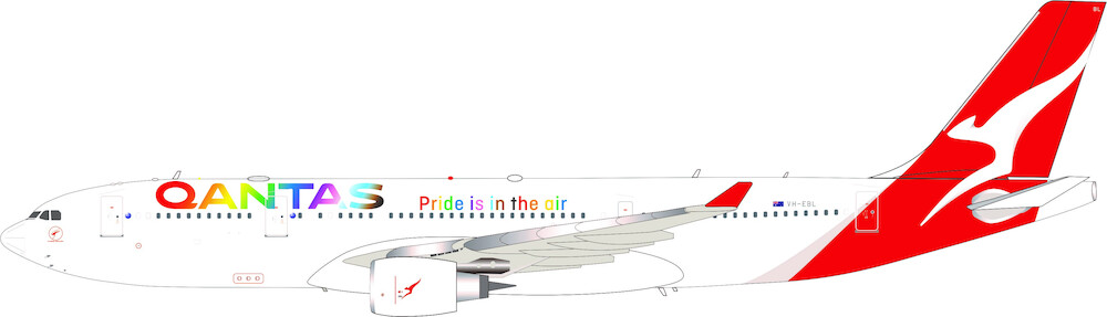 Qantas Airbus A330-200 Pride is in the Air - MY Aviation