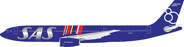 Airbus A330-343 Scandinavian Airlines - SAS LN-RKR Celebrating 80 years  IF333SK0626