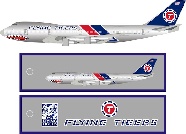 Boeing 747-123F Flying Tigers N800FT polished (complimentary keytag) IF741FTSM-P
