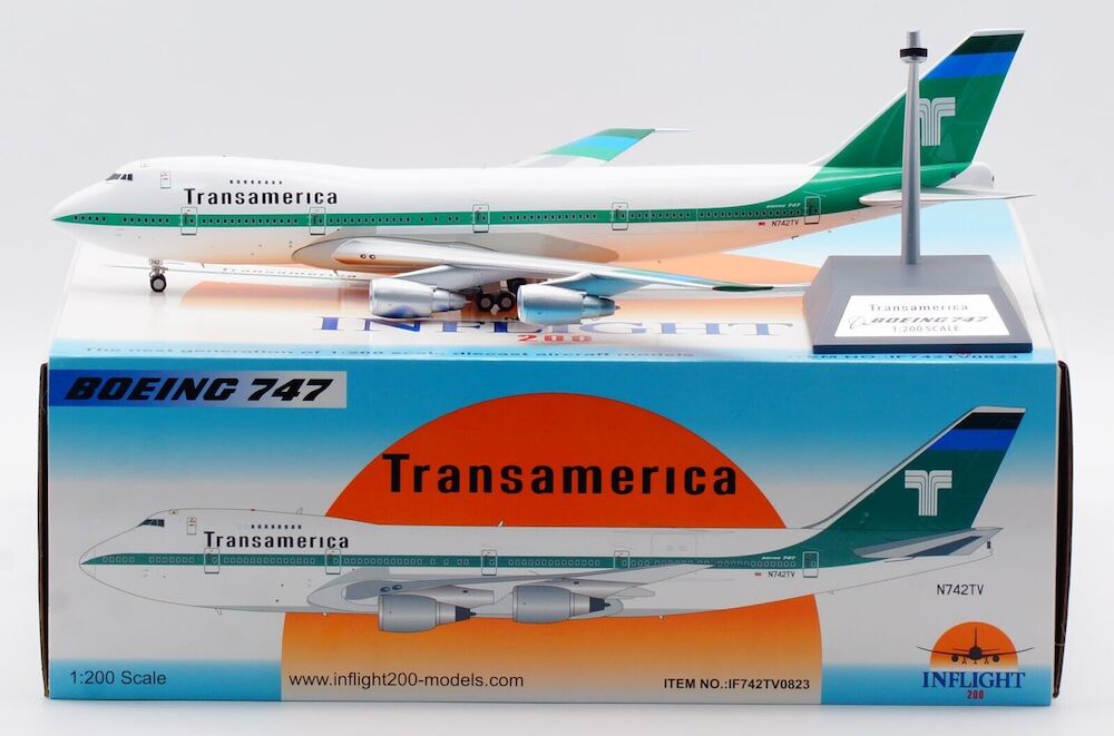 Inflight 200 IF742TV0823 Boeing 747-200 Transamerica Airlines N74