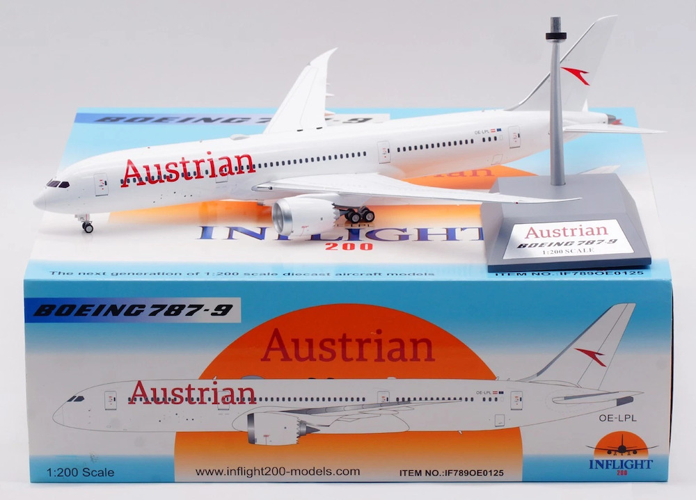 Inflight 200 IF789OE0125 Boeing 787-9 Dreamliner Austrian Airline