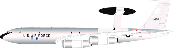 Boeing EC-137D Sentry AEW&C Second Prototype U.S. Air Force  71-1407 1972 Polished  IFE3DUSAF407P