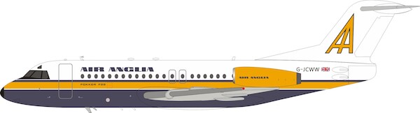 Fokker F28-4000 Air Anglia G-JCWW With Stand IFF28AQ1120