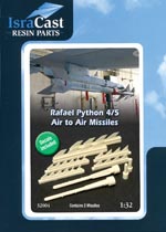 Rafael Python 4/5 Missiles (Tamiya & Academy F16CJ/CG)  IC32004