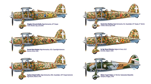 Fiat CR42 Falco Aces (Italian, Belgian and Hungarian aces)  342702