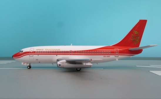 Boeing 737-200 Dragonair VR-HKP With Stand JF-737-2-011