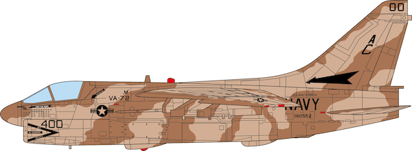 A7E Corsair II US Navy, VA-72 Blue Hawks, USS JohnF. Kennedy, Desert Storm, 1991 JCW-72-A7-007