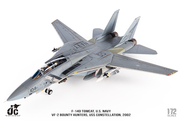 Grumman F14D Tomcat US Navy, /NE-104 VF-2 Bounty Hunters, 2002 JCW-72-F14-008