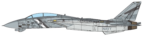 Grumman F14D Tomcat US Navy, /NE-106 VF-2 Bounty Hunters, 2002 JCW-72-F14-009