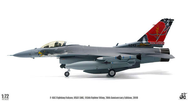 F16C Fighting Falcon USAF Wisconsin ANG, 115th Fighter Wing, 70th Anniversary Edition, 2018 JCW-72-F16-010